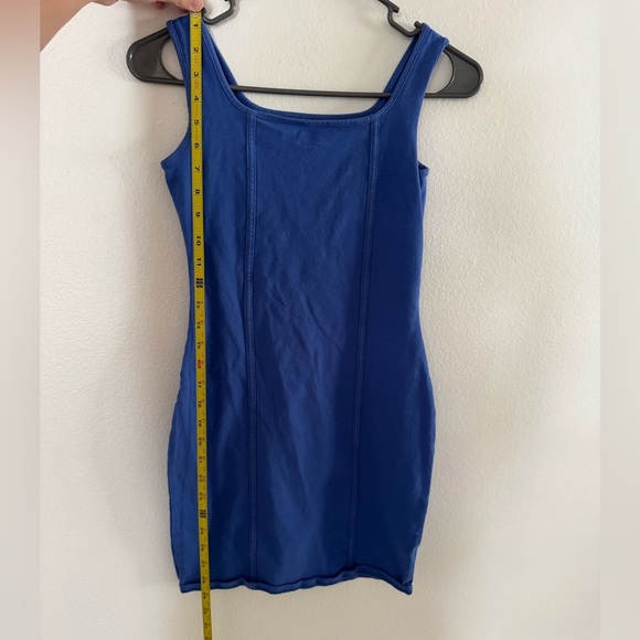Women's Wild Fable Square Neck Tank Dress Short Mini Sleeveless Royal Blue Small - Picture 5 of 5